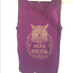 Purple yoga tank top